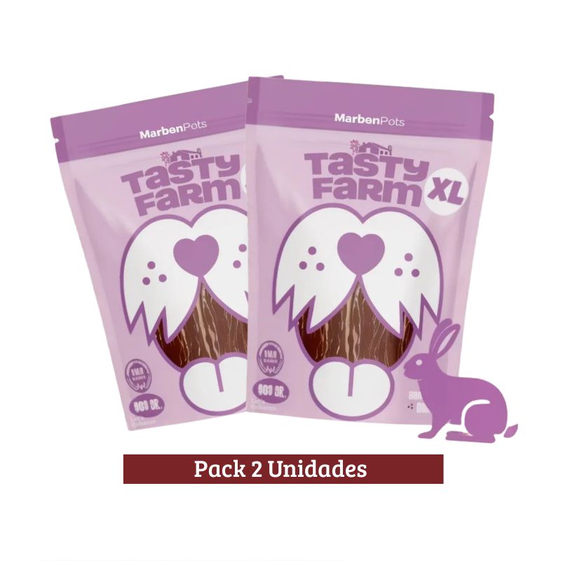 Pack Tasty Farm Rebanadas de Conejo Dog x 2u 400g