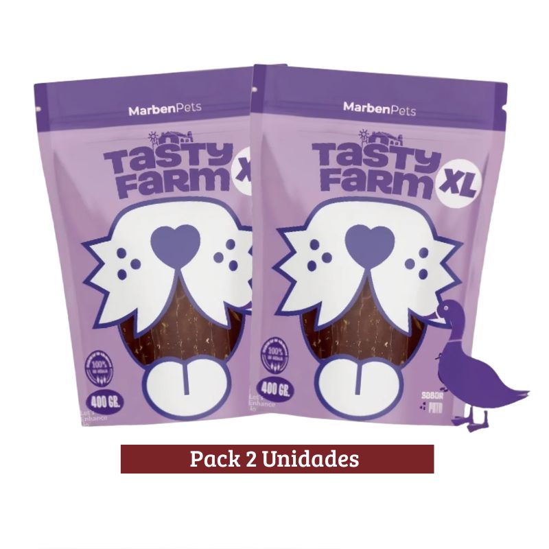 Pack Tasty Farm Trocitos de Pato Dog x 2u 400g