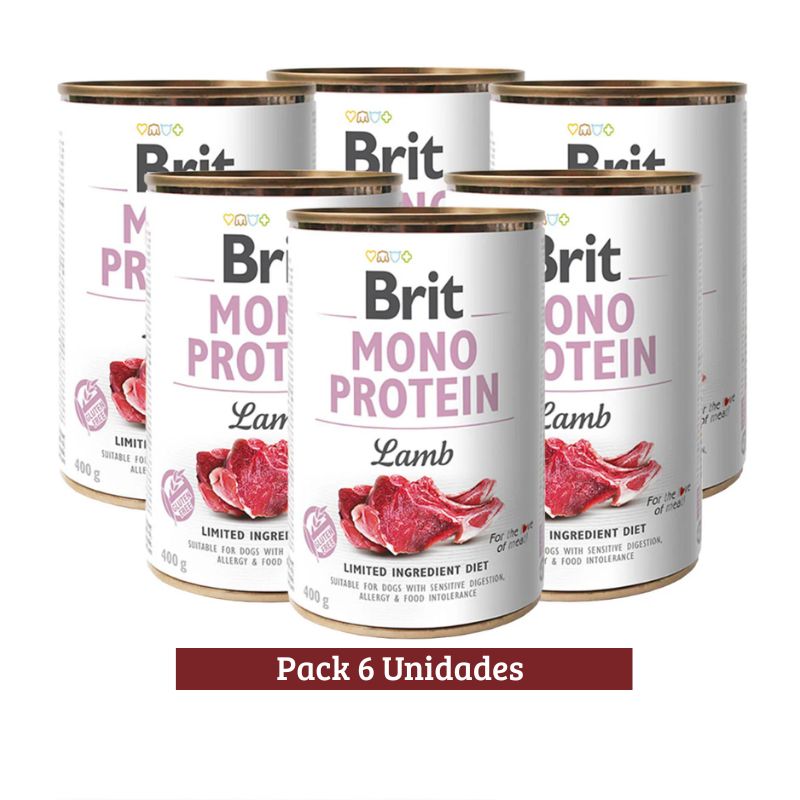 Pack Brit Care Mono Protein Lamb Dog x 6u 400g