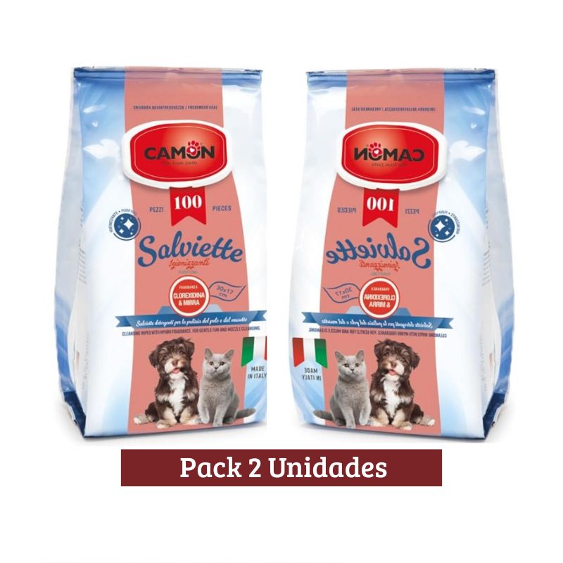Pack Camon Toallitas Clorexidina &amp; Mirra x 2u 100 unid