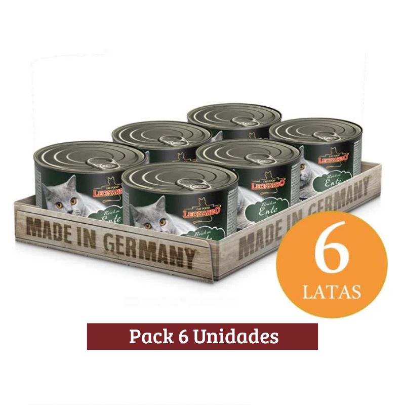 Pack Leonardo Ente Adult Cat Duck X 6u 200g