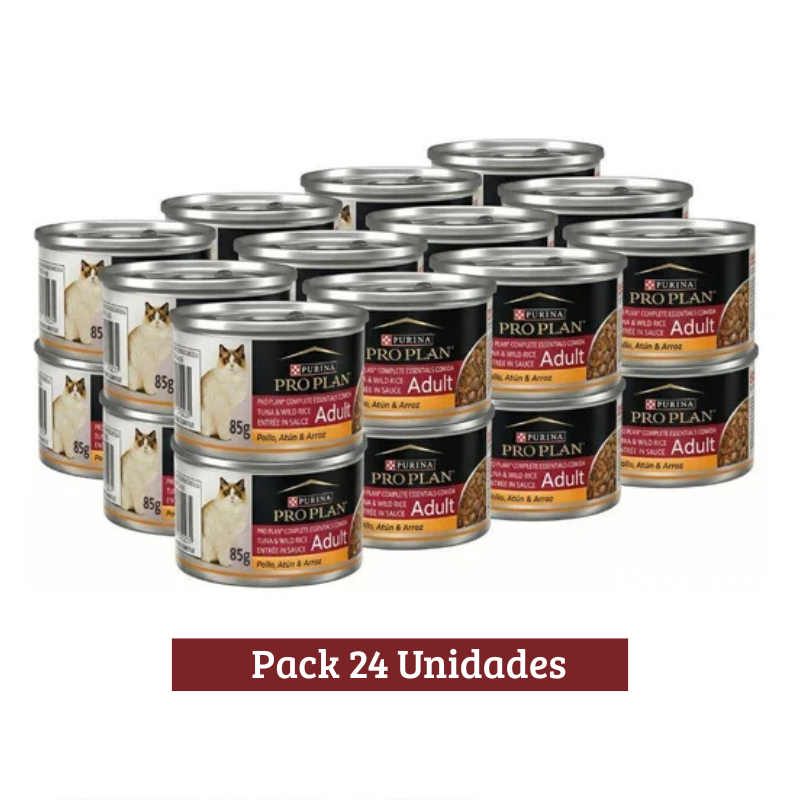 Pack Pro Plan Adulto Cat Enlatado x 24u 85g