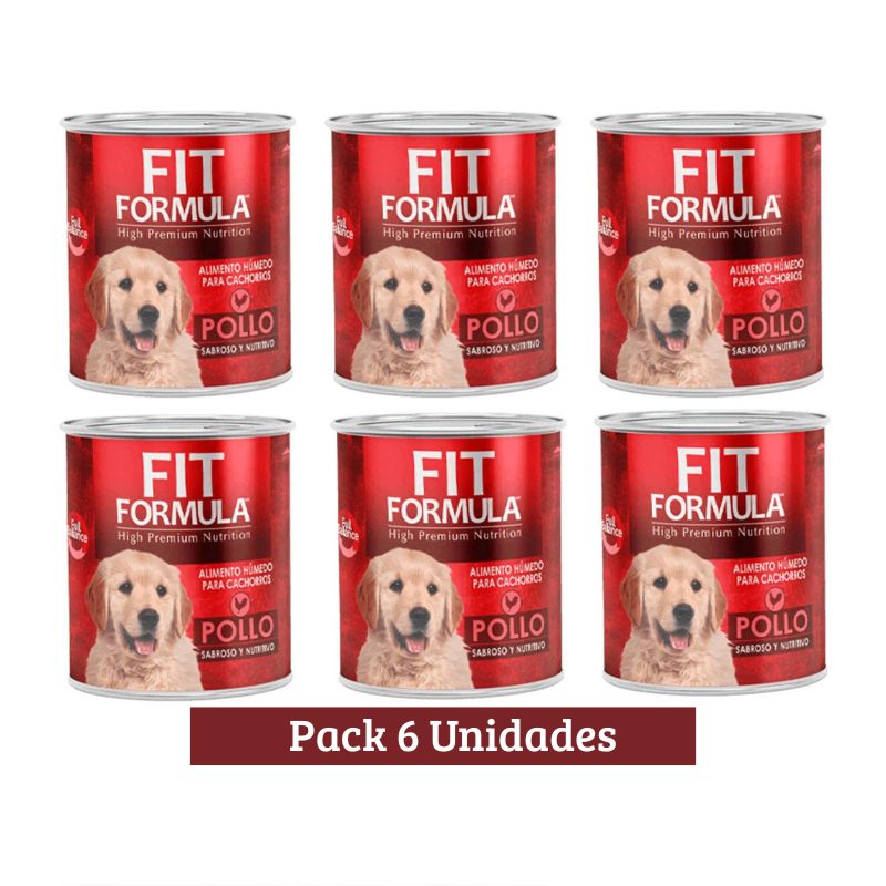 Pack Fit Formula Lata Perro Cachorro x 6u 280g