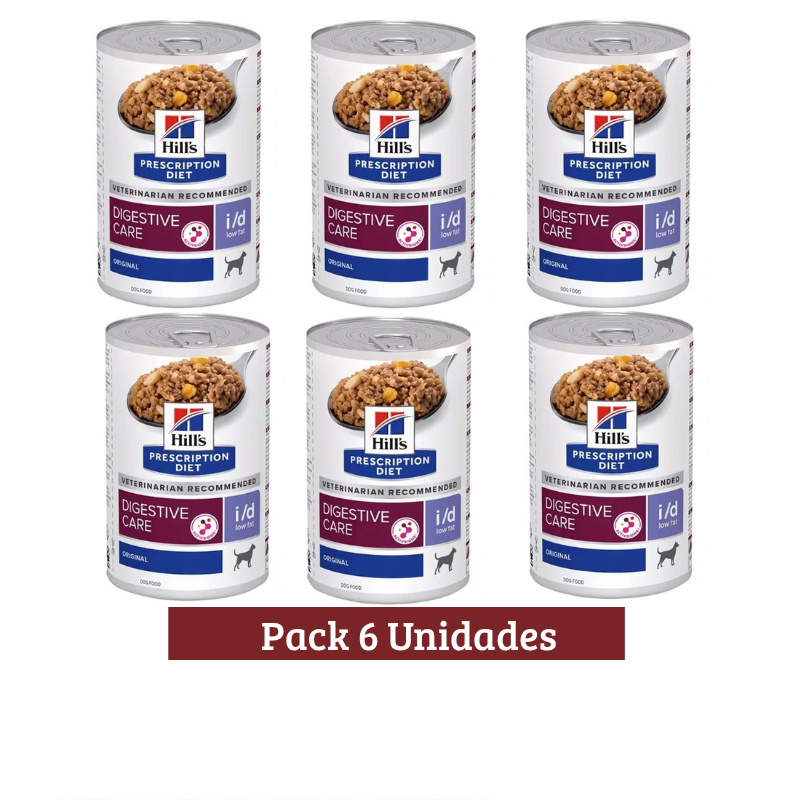 Pack Hills I/D Dog Low Fat Entalado x 6u 370g
