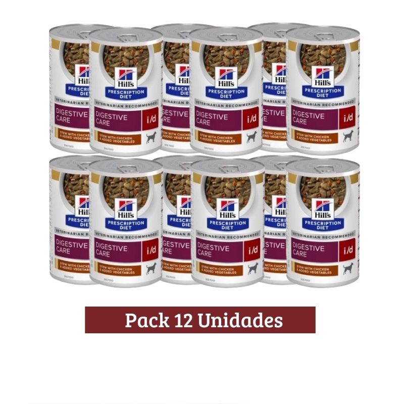 Pack Hills I/D Estofado Pollo Vegetales Dog Enlatado X 12u 354g