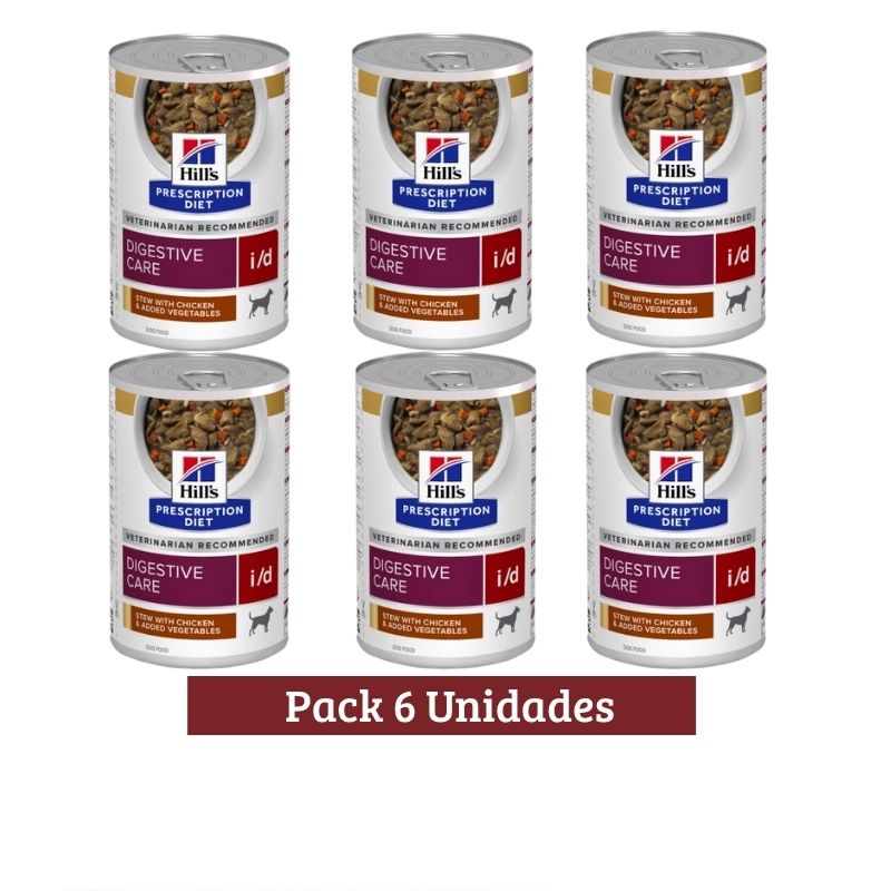 Pack Hills I/D Estofado Pollo Vegetales Dog Enlatado X 6u 354g