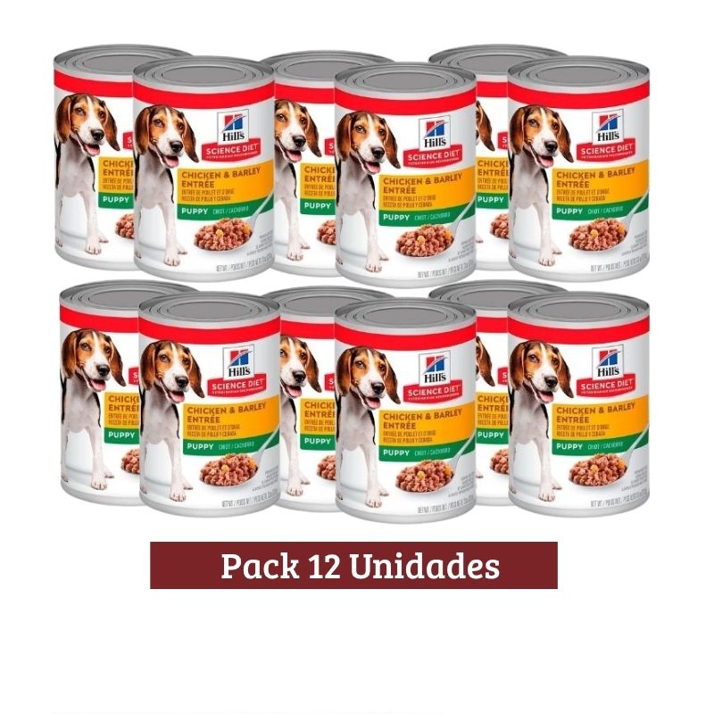 Pack Hills Puppy Pollo Dog Lata X 12u 370g