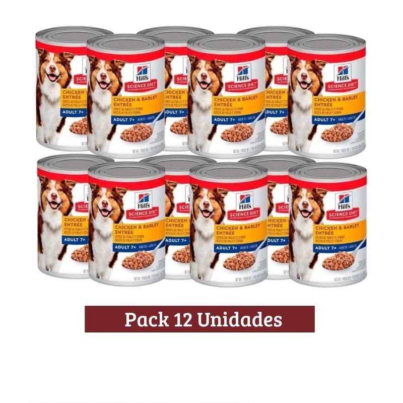 Pack Hills Adulto Pollo 7+ Dog Lata X 12u 370g