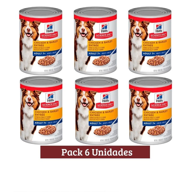 Pack Hills Adulto Pollo 7+ Dog Lata X 6u 370g