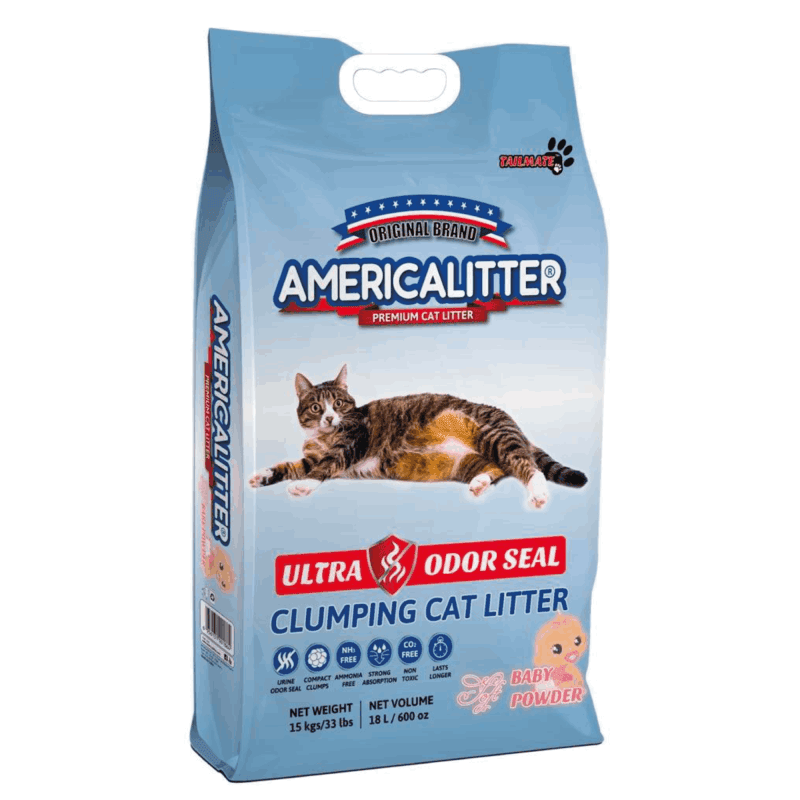 America Litter Arena Aglutinante Aroma Talco Bebe 15kg