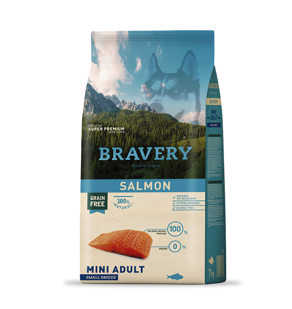 Bravery Mini Adulto Dog Small Breeds Salmon 2KG