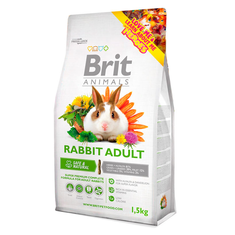 Brit Animals  Rabbit / Alimento Para Conejos Adultos 300gr