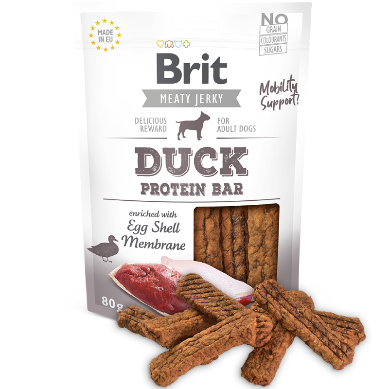 Brit Meaty Jerky Snack Protein Bar Pato 80G