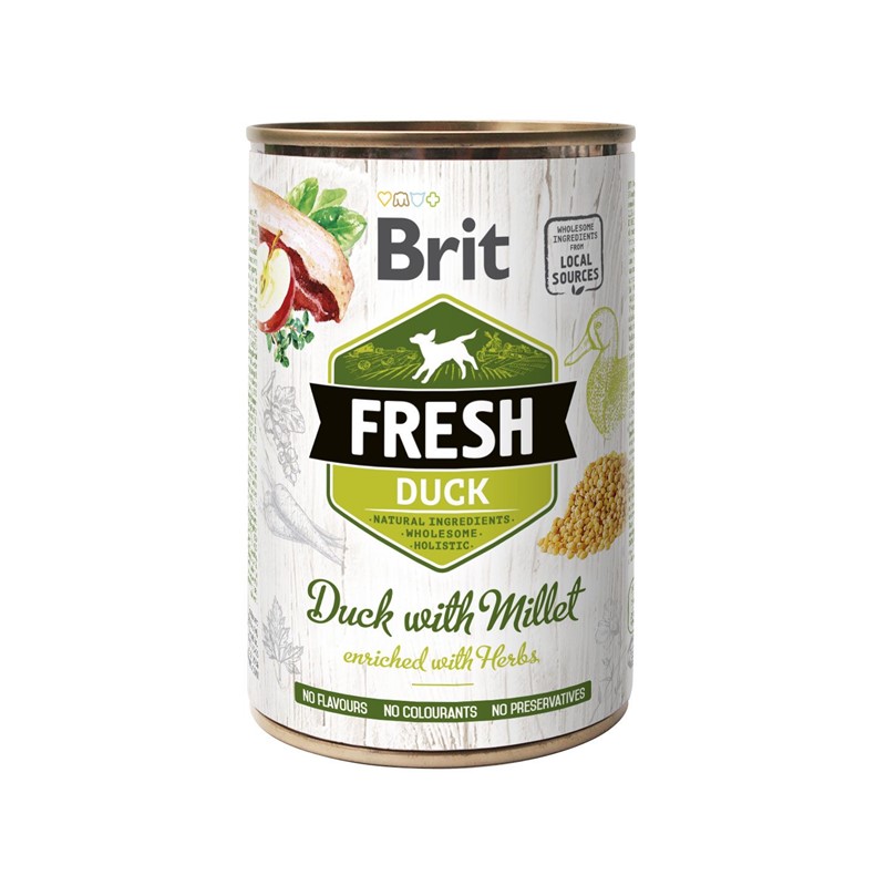 Brit Fresh Pato con Mijo Dog 400g