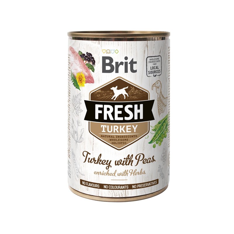 Brit Fresh Pavo y Guisantes Dog 400g