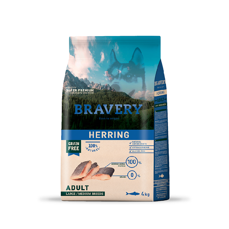 Bravery Herring  Adult Dog  Large/Medium 4kg