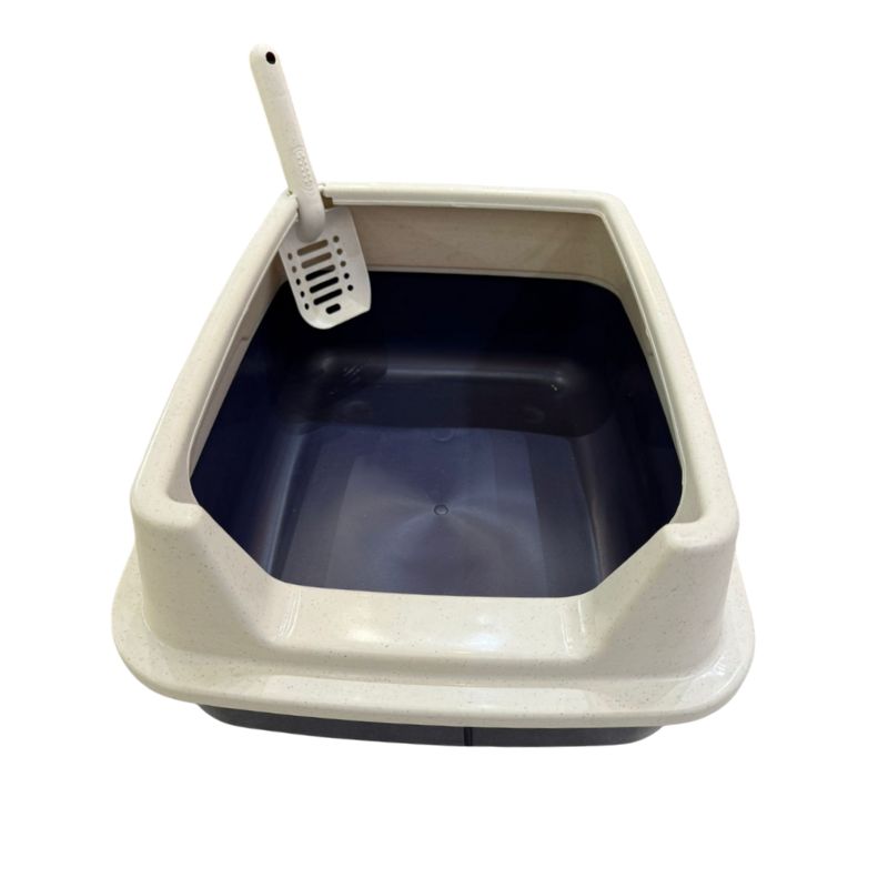 Maxpet Baño Sanitario Bandeja Alta Azul