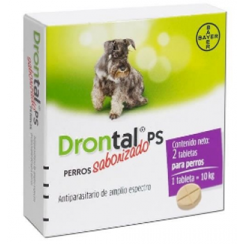 Drontal Plus Saborizado Antiparasitario para Perros Hasta 10kg  2 Tabletas