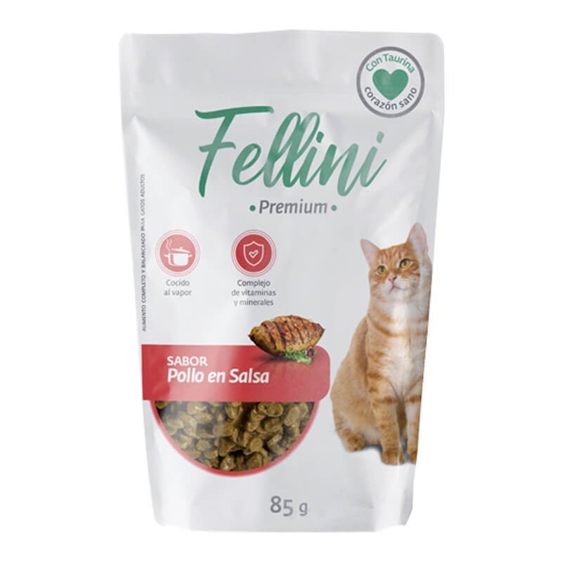 Fellini Premium Pollo en Salsa 85g