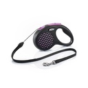 Flexi Retractil Cordon Color Style Negro y Rosa S