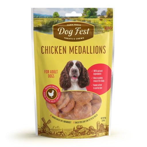 Dog Fest Medallones de Pollo 90g