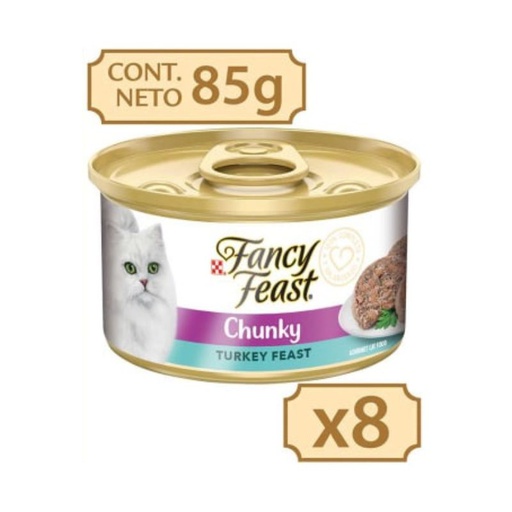 Fancy Feast Pack Terrine Pavo 85g x 8 Unidades