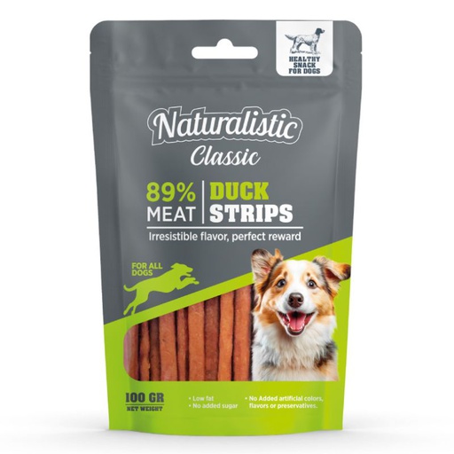 Naturalistic Duck Strip Snack Dog 100G