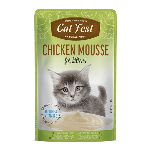 Cat Fest Mousse de Pollo para Gatitos 70g