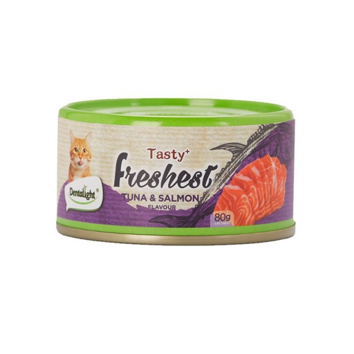 Dentalight Tasty Freshest Latas Atun y Salmon Para Gatos 80g
