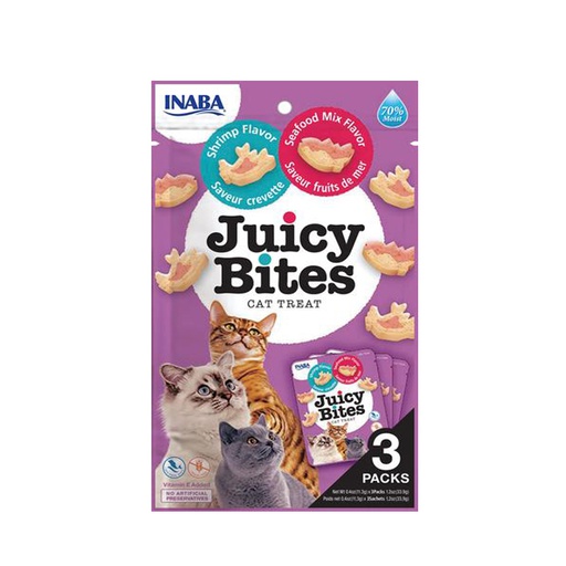 Inaba Juicy Bites Cat Treat Marisco y Camaron 3 Pack