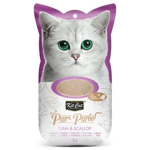 Kit Cat Purr Puree Snack Para Gato Sabor Atun y Ostiones 15g