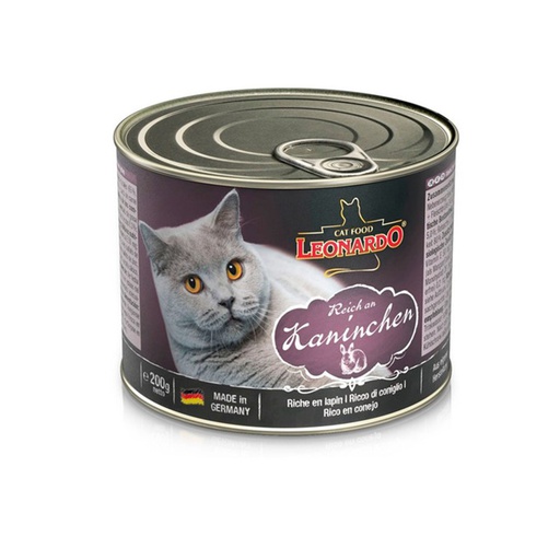 Leonardo Lata Adult Cat Conejo 200g