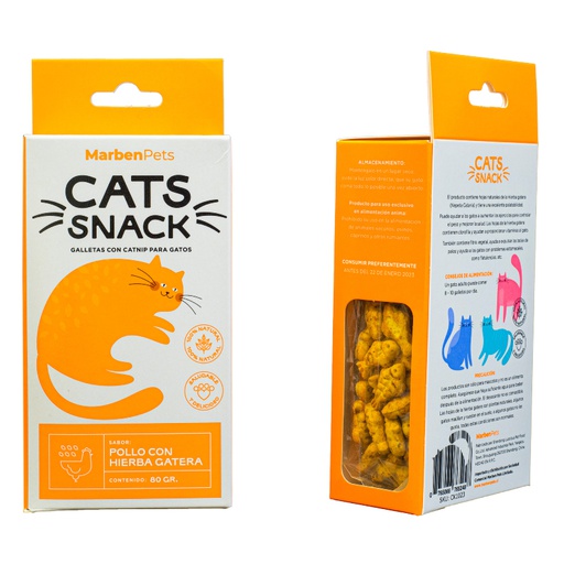 Marben Cats Snack Galleta Pollo con Hierba Gatera 80g