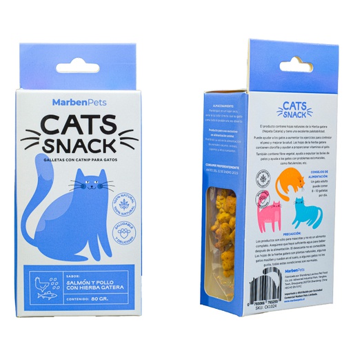 Marben Cats Snack Salmon y Pollo con Hierba Gatera 80g