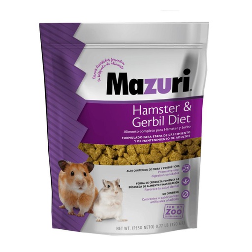 Mazuri Hamster y Gerbil Diet  Hamsters y Jerbos 350g