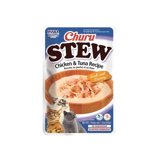 Inaba Churu Stew con Pollo y Atun para Gatos 40g