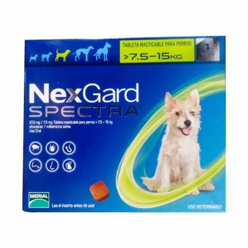 Nexgard Spectra Antiparasitario 7.6 a 15kg 1comp