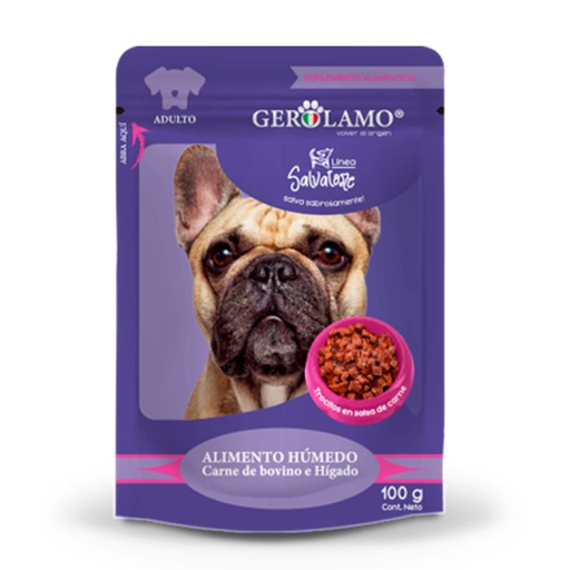 Gerolamo Pouch perro adulto Carne 100g