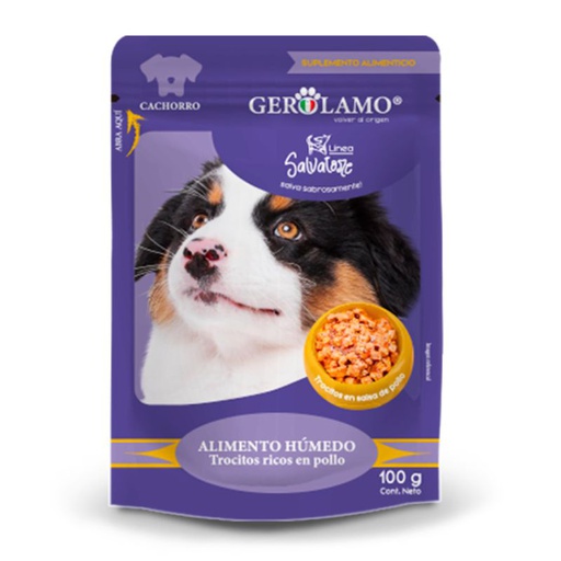 Gerolamo Pouch perro Puppy Pollo 100g
