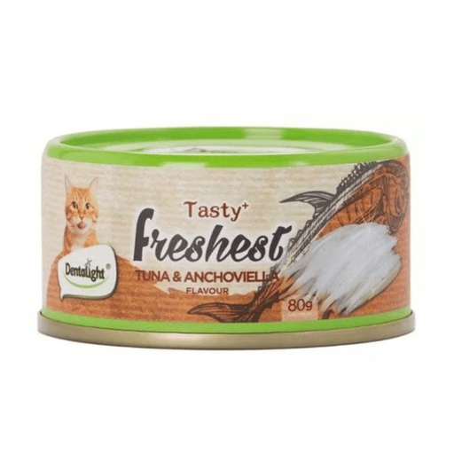 Dentalight Tasty Freshest Atun y Anchoas Para Gatos 80G