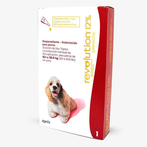 Revolution 12% Antiparasitario Para Perros de 10.1 a 20kg