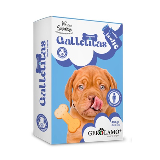 Gerolamo Galletas Huesito Cachorro Sabor a Leche 460g