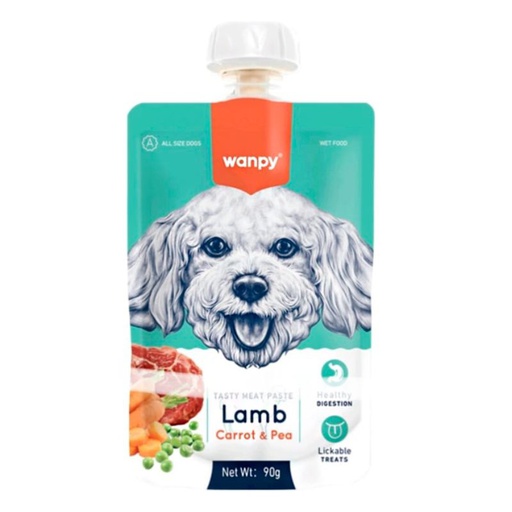 Wanpy Tasty Meat Paste Dog Lamb Carrot y Pea 90g