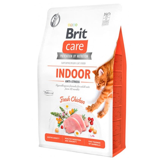 Brit Care Indoor Anti Stress Adult Cat Pollo Fresco 7kg