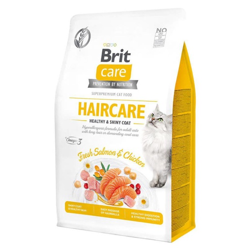 Brit Care Haircare Adult Cat Salmon y Pollo Fresco 7kg