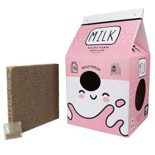 Brnx Caja  Rascador Maxi para Gatos Rosa