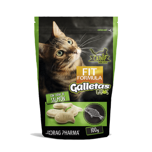 Fit Formula Snack Galleta Gato Sabor Salmon 100g