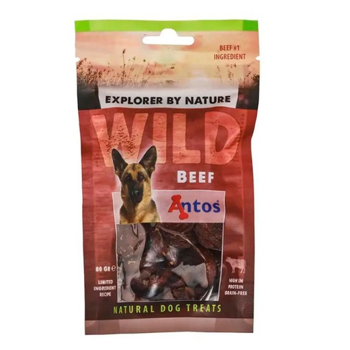 Antos Wild Beef Snack 80g Carne de Res