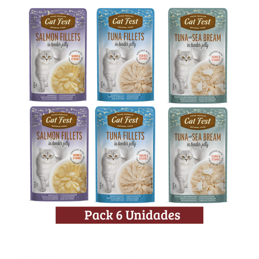Pack Cat Fest Gato Mixto Pescado x 6u 70g
