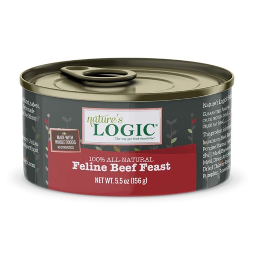 Natures Logic Lata Feline Beef Feast 156g